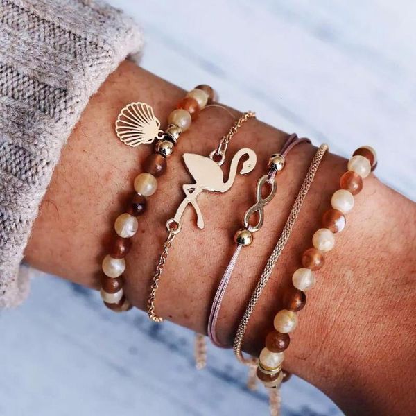 fashion boho charm chain bead bracelets set woman gold shell flamingos geometric hollow circle cuff link bracelet female jewelry, Golden;silver
fashion boho charm chain bead bracelets set woman gold shell flamingos geometric hollow circle cuff link bracelet female jewelry, Golden;silver