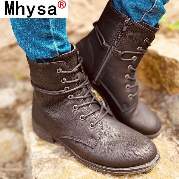 women pu leather ankle boots female sewing autumn winter shoes woman zipper boots lace up platform fashion new comfortable, Black
women pu leather ankle boots female sewing autumn winter shoes woman zipper boots lace up platform fashion new comfortable, Black
