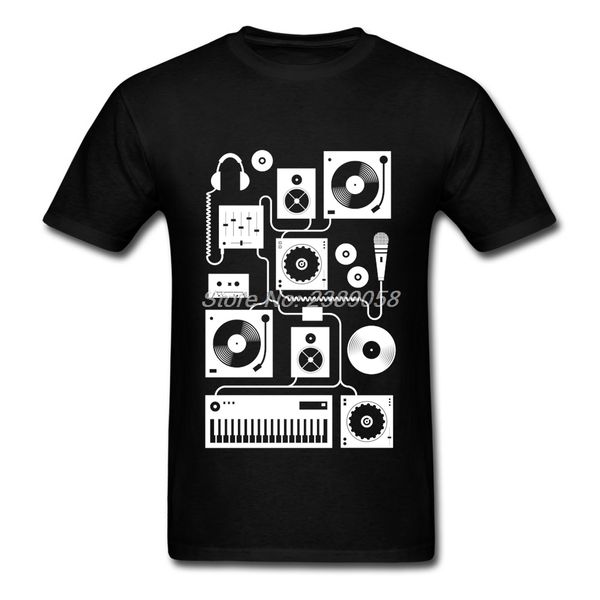 brand clothing mens t shirt cool music dj t shirt rock hip hop short sleeve t shirt