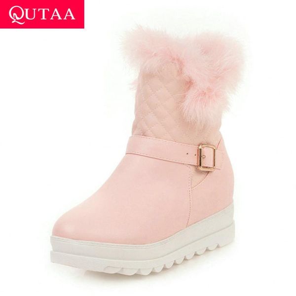boots qutaa 2021 plush height increasing snow pu leather zipper buckle winter women shoes wedge heel mid calf size 34-43, Black
boots qutaa 2021 plush height increasing snow pu leather zipper buckle winter women shoes wedge heel mid calf size 34-43, Black