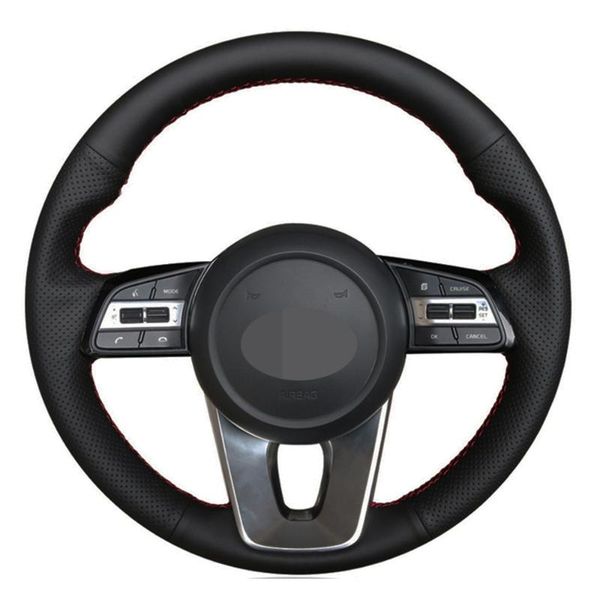 car steering wheel cover diy hand-stitched black genuine leather for kia k5 optima 2020 cee'd ceed 2020 forte cerato (au)
car steering wheel cover diy hand-stitched black genuine leather for kia k5 optima 2020 cee'd ceed 2020 forte cerato (au)