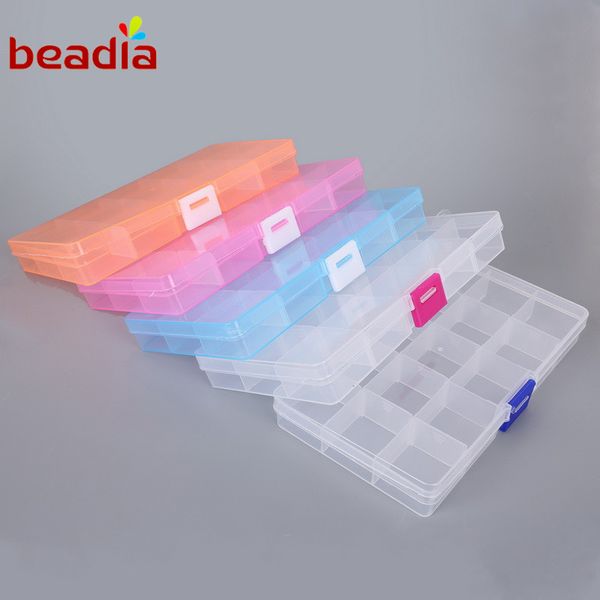 5 цветов регулируемая 15 сетка transparent jewelry хранения box кольцо серьги бисер пластиковый корпус портативный организатор box travel бу, Pink;blue 
5 цветов регулируемая 15 сетка transparent jewelry хранения box кольцо серьги бисер пластиковый корпус портативный организатор box travel бу, Pink;blue