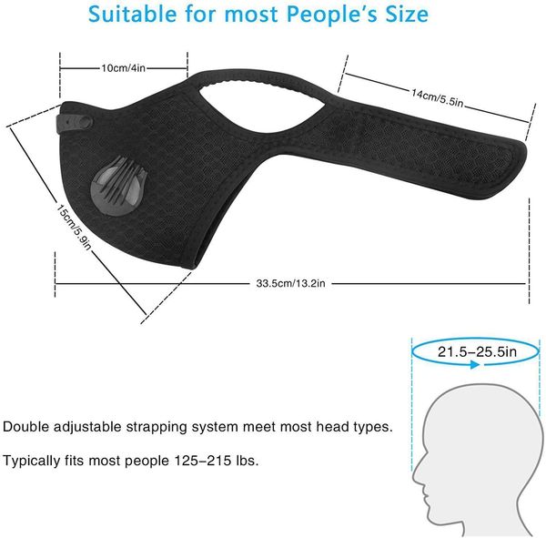 dust anti mask fast shipping black with two valve pm2.5 breathing filters protective face mouth cotton fa1
dust anti mask fast shipping black with two valve pm2.5 breathing filters protective face mouth cotton fa1