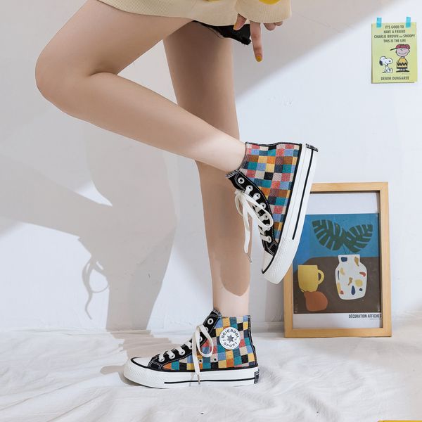 net red canvas shoes women 2020 autumn new korean student casual shoes women hight-vulcanized shoes, Black
net red canvas shoes women 2020 autumn new korean student casual shoes women hight-vulcanized shoes, Black