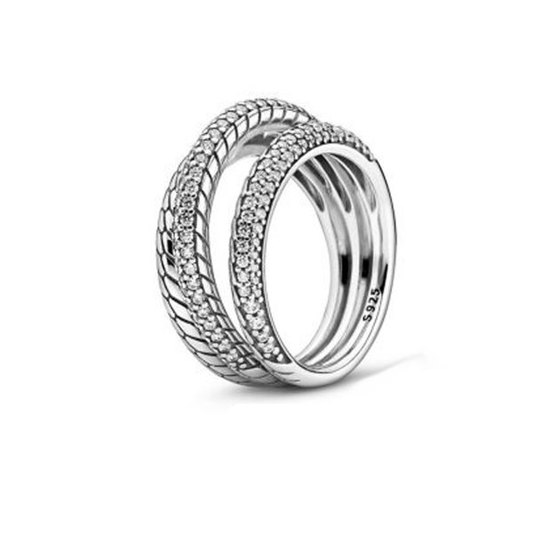 authentic 925 sterling silver sparkling triple band pavé snake chain pattern cz rings for women engagement jewelry anniversary, Golden;silver
authentic 925 sterling silver sparkling triple band pavé snake chain pattern cz rings for women engagement jewelry anniversary, Golden;silver