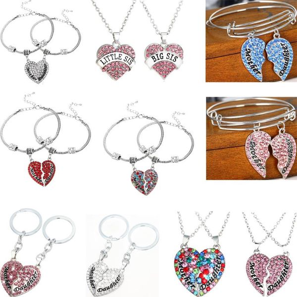 charm bracelets 2pc family love broken heart crystal rhinestone mother daughter pendant bracelet bangle mother's day birthday gift jewe, Golden;silver
charm bracelets 2pc family love broken heart crystal rhinestone mother daughter pendant bracelet bangle mother's day birthday gift jewe, Golden;silver