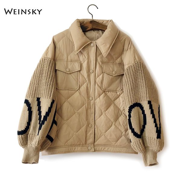 women's down & parkas spring autumn women jacket white duck jackets warm winter spliced sweater coat parka female outwear, Black
women's down & parkas spring autumn women jacket white duck jackets warm winter spliced sweater coat parka female outwear, Black