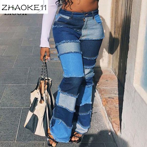 цвет блокировки высокой талии вспышки джинсов с карманами 2020 streetwear сексуальные дамы брюки колокольчики нижние джинс джин, Blue
цвет блокировки высокой талии вспышки джинсов с карманами 2020 streetwear сексуальные дамы брюки колокольчики нижние джинс джин, Blue