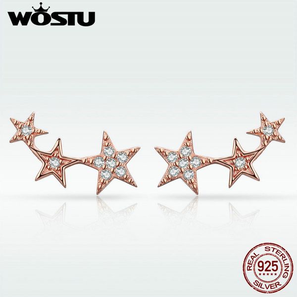 stud wostu authentic 925 sterling silver gold color sparking stackable star earrings for women luxury jewelry bijoux dxe291, Golden;silver
stud wostu authentic 925 sterling silver gold color sparking stackable star earrings for women luxury jewelry bijoux dxe291, Golden;silver