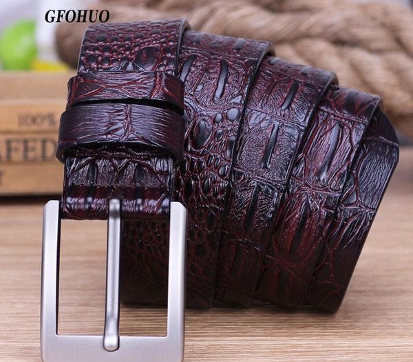 new fashion luxury crocodile skin design men belt genuine leather pin buckle alligator jeans belts for men's cinto waisntband y200520, Black;brown
new fashion luxury crocodile skin design men belt genuine leather pin buckle alligator jeans belts for men's cinto waisntband y200520, Black;brown