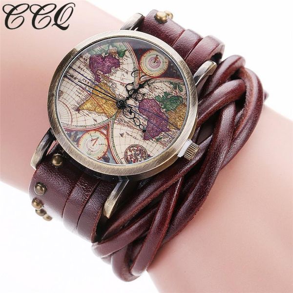 ccq brand fashion vintage retro rivet braided genuine leather watch casual women quartz watch, Slivery;brown
ccq brand fashion vintage retro rivet braided genuine leather watch casual women quartz watch, Slivery;brown