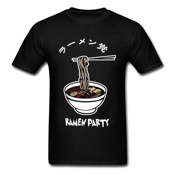 ramen party t-shirt men group tshirts wholesale mens funny ramen noodle t shirt naruto anime lover clothes black summer tees