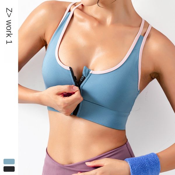 cross strap sports bra women sports front zipper push up yoga bra gym cropped fitness brassiere running underwear, White;red
cross strap sports bra women sports front zipper push up yoga bra gym cropped fitness brassiere running underwear, White;red