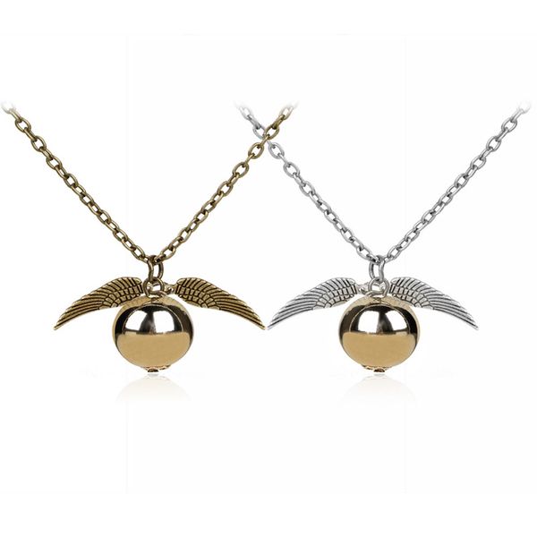 2 colors deathly hallows angel wings necklaces quidditch gold snitch necklaces for women men movie snitch golden silver pendant l202
2 colors deathly hallows angel wings necklaces quidditch gold snitch necklaces for women men movie snitch golden silver pendant l202