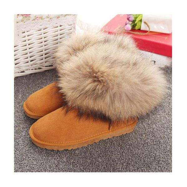 ankle boots women flat heel womens booties winter warm female raccoon fur snow boots shoes for woman, Black
ankle boots women flat heel womens booties winter warm female raccoon fur snow boots shoes for woman, Black
