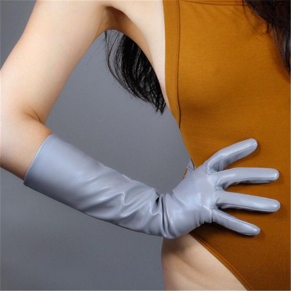 40cm women leather gloves in the long imitation leather sheepskin silver gray light gray 3-puqhs40, Blue;gray
40cm women leather gloves in the long imitation leather sheepskin silver gray light gray 3-puqhs40, Blue;gray