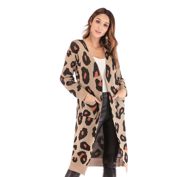 women leopard cardigan sweater christmas elk long sleeve autumn sweater ladies long clothes, White;black
women leopard cardigan sweater christmas elk long sleeve autumn sweater ladies long clothes, White;black