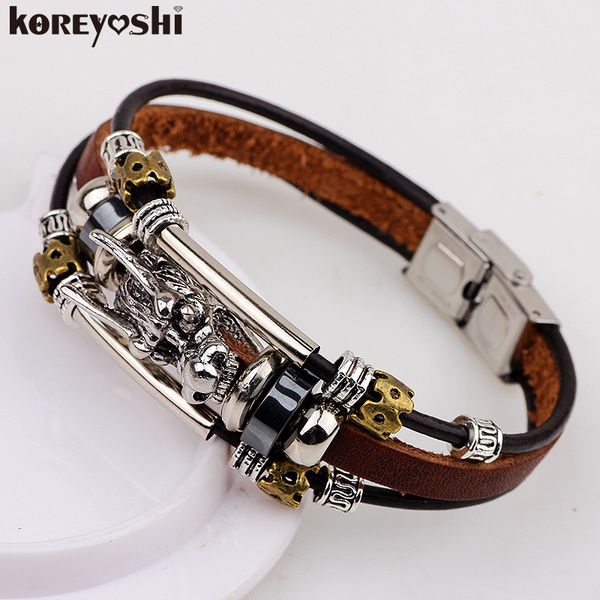 bracelet men accessoires homme 2020 tibetan silver men leather bracelet fashion male vintage parataxis dragon multilayer jewelry, Golden;silver
bracelet men accessoires homme 2020 tibetan silver men leather bracelet fashion male vintage parataxis dragon multilayer jewelry, Golden;silver