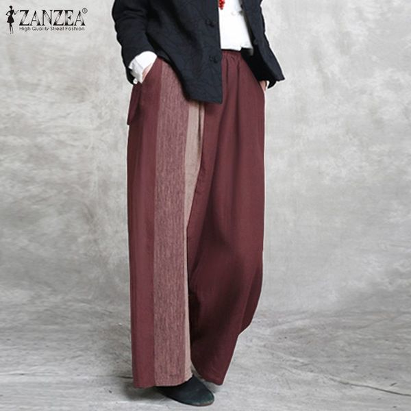 zanzea elegant stiching pants women's autumn trousers elastic waist pantalon palazzo female casual streetwear turnip plus size, Black;white
zanzea elegant stiching pants women's autumn trousers elastic waist pantalon palazzo female casual streetwear turnip plus size, Black;white