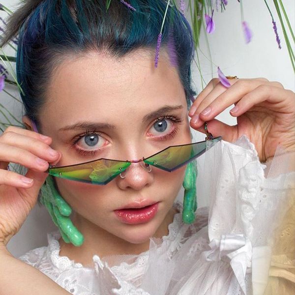 sunglasses mirror retro vintage small women fashion cat eye sun glasses trend summer rimless, White;black
sunglasses mirror retro vintage small women fashion cat eye sun glasses trend summer rimless, White;black