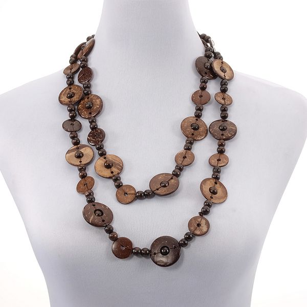 beurself brown long coconut shell necklace for women bohemian knit handmade round wood ethnic beaded necklace drop shipping, Silver
beurself brown long coconut shell necklace for women bohemian knit handmade round wood ethnic beaded necklace drop shipping, Silver