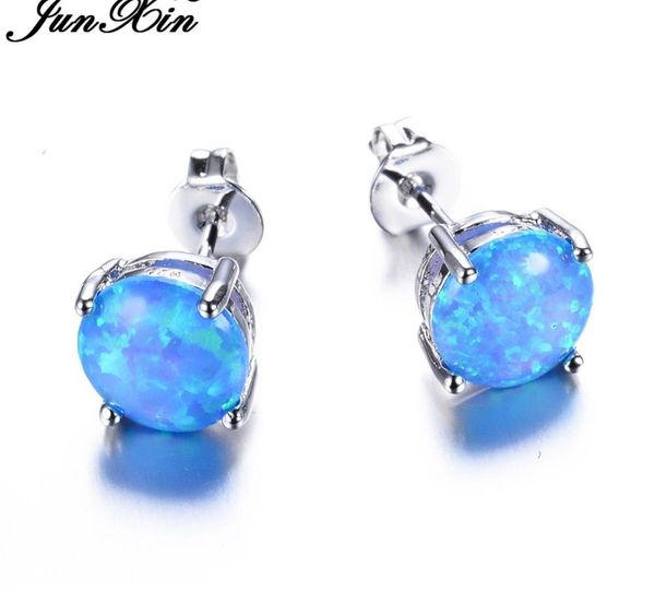 junxin bohemia fire opal earrings for women ladies white blue red amethyst round white gold filled double side stud99, Golden;silver
junxin bohemia fire opal earrings for women ladies white blue red amethyst round white gold filled double side stud99, Golden;silver