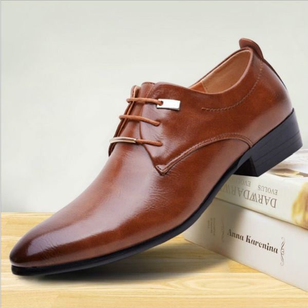 dress shoes 2021 leather men's retro pointed large size color-stained business office youth shoe men tide lace, Black
dress shoes 2021 leather men's retro pointed large size color-stained business office youth shoe men tide lace, Black