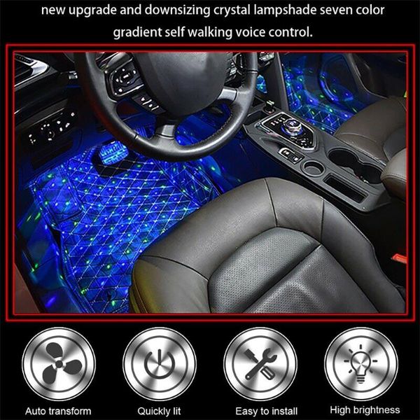 sound control atmosphere light interior seat multi colors car led star 
sound control atmosphere light interior seat multi colors car led star