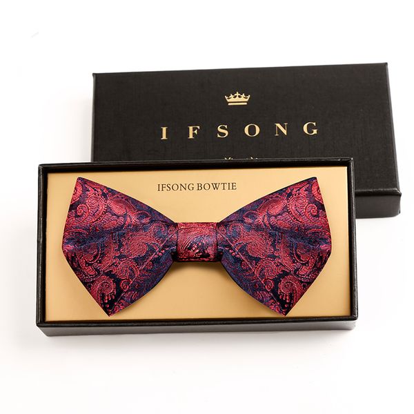 2020 new fashion wedding bridegroom mans bow tie male double layer paisley bowtie butterfly ties with gift box, Black;gray
2020 new fashion wedding bridegroom mans bow tie male double layer paisley bowtie butterfly ties with gift box, Black;gray
