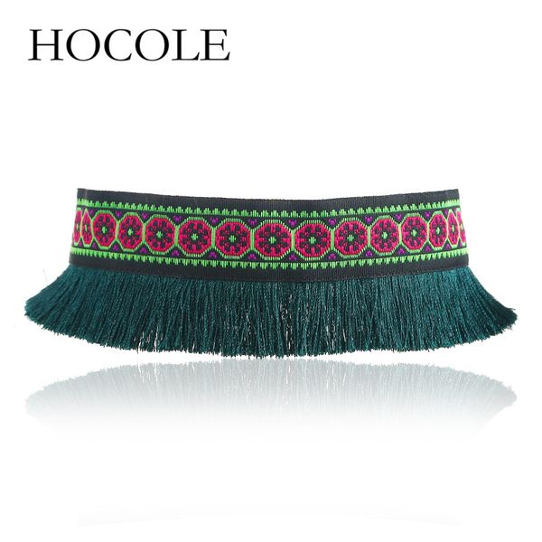 chokers hocole 2021 red black blue tassel choker necklace for women ethnic cloth statement collar handmade jewelry boho collier, Golden;silver
chokers hocole 2021 red black blue tassel choker necklace for women ethnic cloth statement collar handmade jewelry boho collier, Golden;silver
