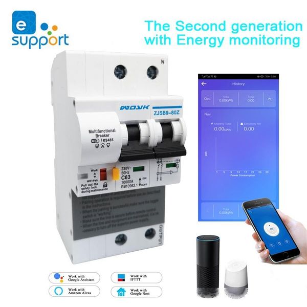 mart home automation modules ewelink wifi 2p 63a smart circuit breaker switch with energy monitoring power consumption monitor measuremen
mart home automation modules ewelink wifi 2p 63a smart circuit breaker switch with energy monitoring power consumption monitor measuremen