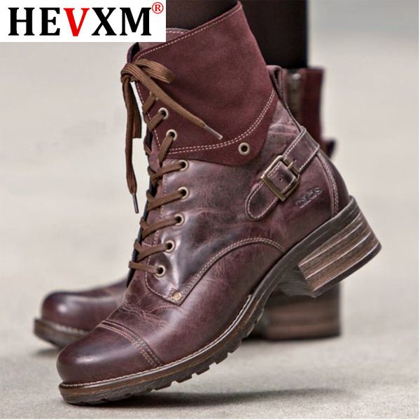boots women's leather ankle winter women retro lace up motorcycle mid heels woman buckle ladies non slip female shoes plus size, Black
boots women's leather ankle winter women retro lace up motorcycle mid heels woman buckle ladies non slip female shoes plus size, Black