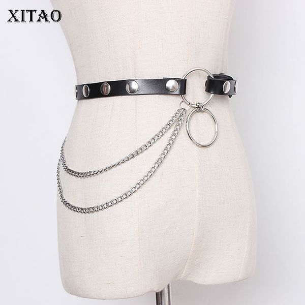 xitao punk dark style double chain rivet belt vintage leather accessories women trend corset belt for women streetwear xj3458, Black;brown
xitao punk dark style double chain rivet belt vintage leather accessories women trend corset belt for women streetwear xj3458, Black;brown