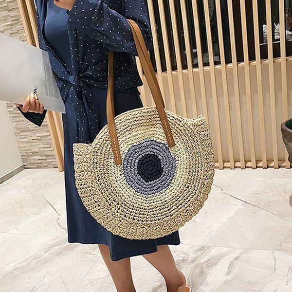 summer round straw beach bag handbag women vintage handmade woven large capacity shoulder bag bohemian vacation casual bags
summer round straw beach bag handbag women vintage handmade woven large capacity shoulder bag bohemian vacation casual bags
