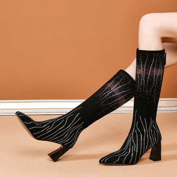 new arrival women knee boots autumn winter warm high heels shoes woman round toe elegant zipper high boots, Black
new arrival women knee boots autumn winter warm high heels shoes woman round toe elegant zipper high boots, Black