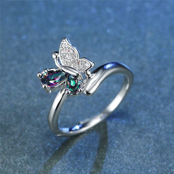 wedding rings luxury female rainbow crystal stone ring charm silver color for women promise bridal butterfly engagement, Slivery;golden
wedding rings luxury female rainbow crystal stone ring charm silver color for women promise bridal butterfly engagement, Slivery;golden