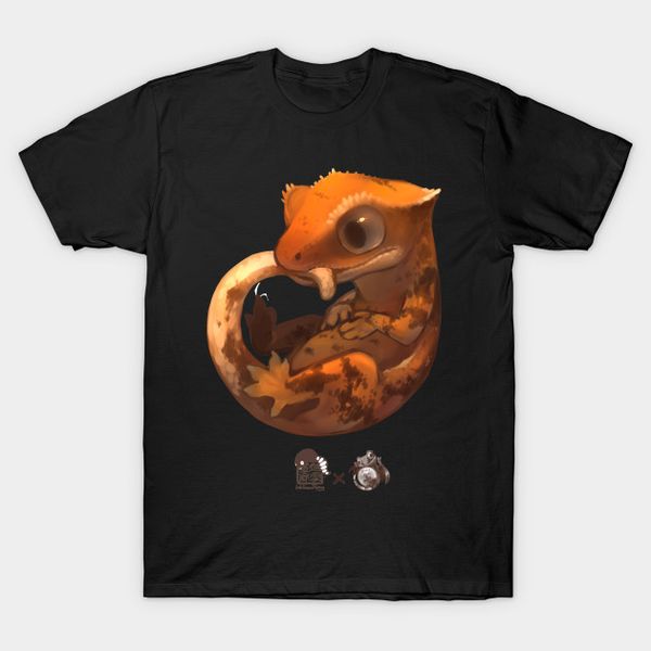 men t-shirt crested gecko tail bite tshirt women t shirt men cotton tees harajuku