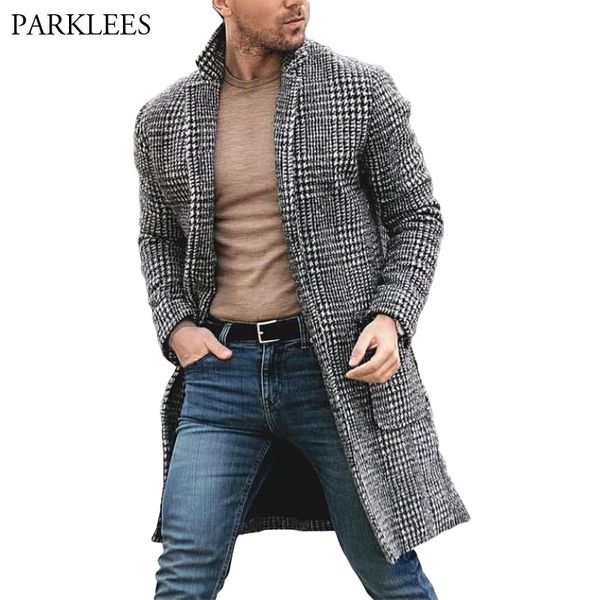plaid wool blends coats jacket men brand long trench coat casual slim fit mens single breasted outwear windbreaker manteau homme, Black
plaid wool blends coats jacket men brand long trench coat casual slim fit mens single breasted outwear windbreaker manteau homme, Black
