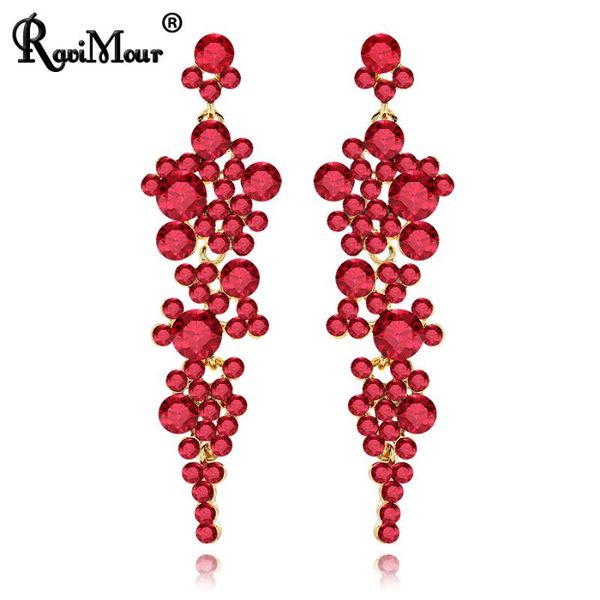 ravinour luxury wedding jewelry red crystal drop earrings for women long earring cocktail ornaments statement earing 2020, Silver
ravinour luxury wedding jewelry red crystal drop earrings for women long earring cocktail ornaments statement earing 2020, Silver
