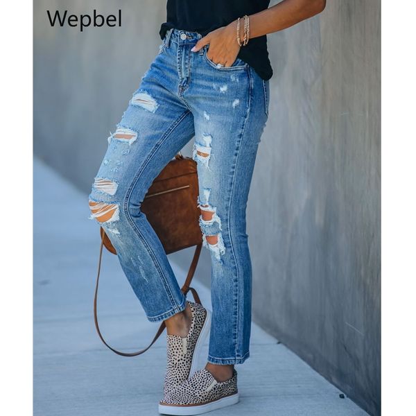 wepbel slim hole washed denim trousers autumn women jeans new mid-waist women's jeans fashion pencil pants bottoms, Blue
wepbel slim hole washed denim trousers autumn women jeans new mid-waist women's jeans fashion pencil pants bottoms, Blue