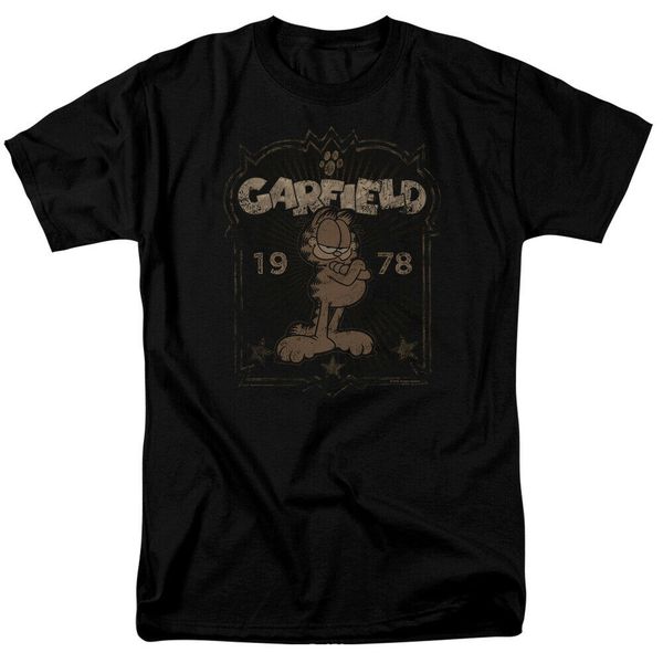 garfield est 1978 лицензия для взрослых футболка casual tee shirt