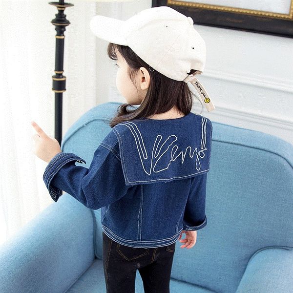 baby girls denim jacket dark blue jacket with sailor collar children infant fashion solid clothes toddle simple clothing, Blue;gray
baby girls denim jacket dark blue jacket with sailor collar children infant fashion solid clothes toddle simple clothing, Blue;gray