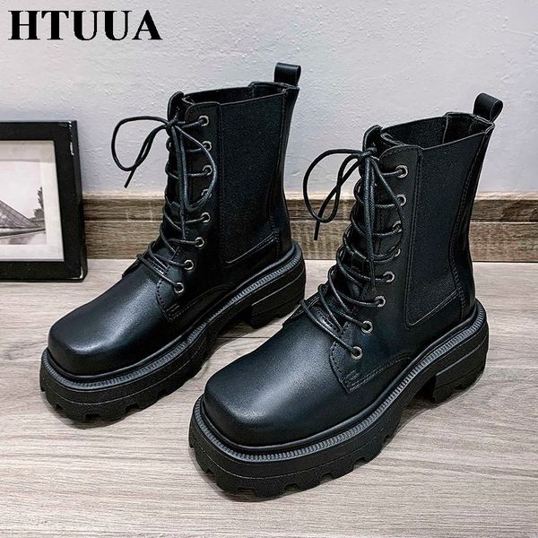 htuua 2020 autumn winter boots women chunky platform boots black lace-up ankle motorcycle ladies shoes sx4266
htuua 2020 autumn winter boots women chunky platform boots black lace-up ankle motorcycle ladies shoes sx4266