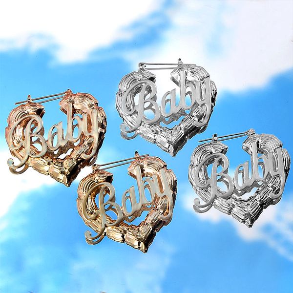 bynouck trendy new heart shaped bamboo hoop earrings for women gold silver color letter earrings 2020 fashion jewelry brincos, Golden;silver
bynouck trendy new heart shaped bamboo hoop earrings for women gold silver color letter earrings 2020 fashion jewelry brincos, Golden;silver