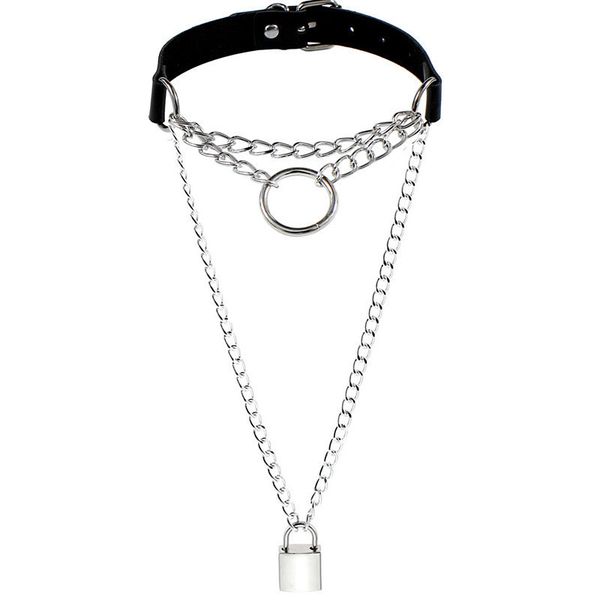chokers gothic lock chain necklace round on neck multilayer punk choker collar goth pendant necklaces women black lleather night jewelry, Golden;silver
chokers gothic lock chain necklace round on neck multilayer punk choker collar goth pendant necklaces women black lleather night jewelry, Golden;silver