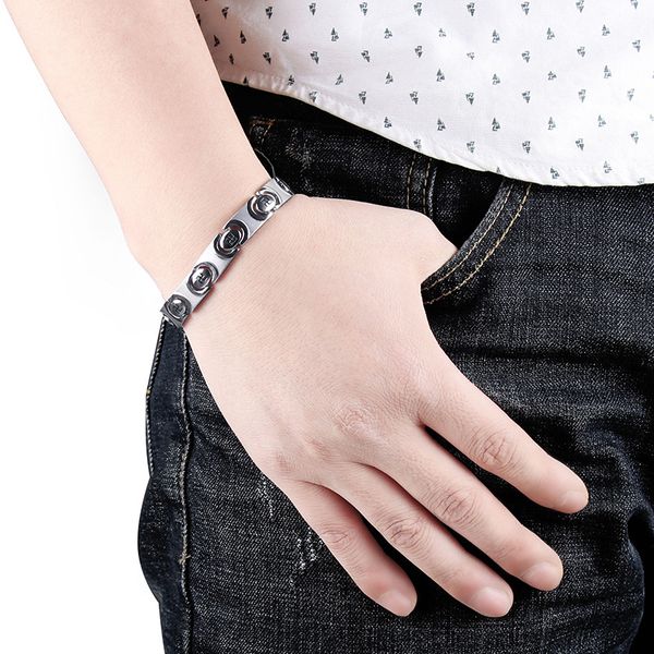 2020 fashion titanium steel tidal hand chain men bracelet energy magnetic stone bracelet trendy personality jewelry prefect gift, Black
2020 fashion titanium steel tidal hand chain men bracelet energy magnetic stone bracelet trendy personality jewelry prefect gift, Black