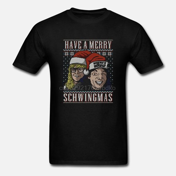 men tshirt merry schwingmas waynes world t shirt women t-shirt tees top