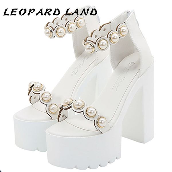 leopard land summer new chunky-heel platform 14cm heels pearl sandals ultra-high-heel platform platform peep-toe sandals zyw 0922, Black
leopard land summer new chunky-heel platform 14cm heels pearl sandals ultra-high-heel platform platform peep-toe sandals zyw 0922, Black