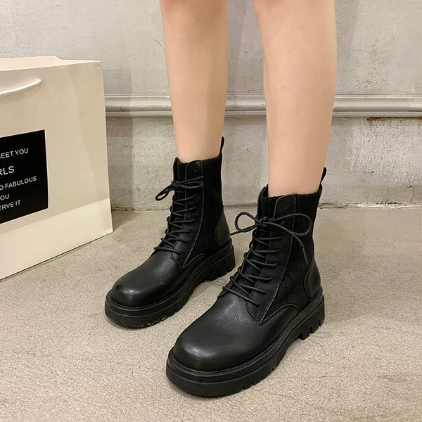 knitted wool short boots women 2020 autumn new leather platform casual work women's shoes fashion black motorcycle women's boots
knitted wool short boots women 2020 autumn new leather platform casual work women's shoes fashion black motorcycle women's boots