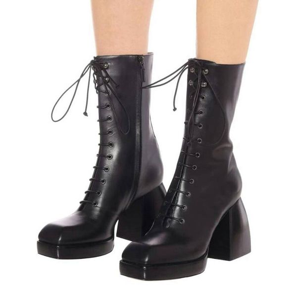 doratasia brand wholesale lady black winter boots lace up high heels platform mid calf boots women 2020 consise shoes woman
doratasia brand wholesale lady black winter boots lace up high heels platform mid calf boots women 2020 consise shoes woman